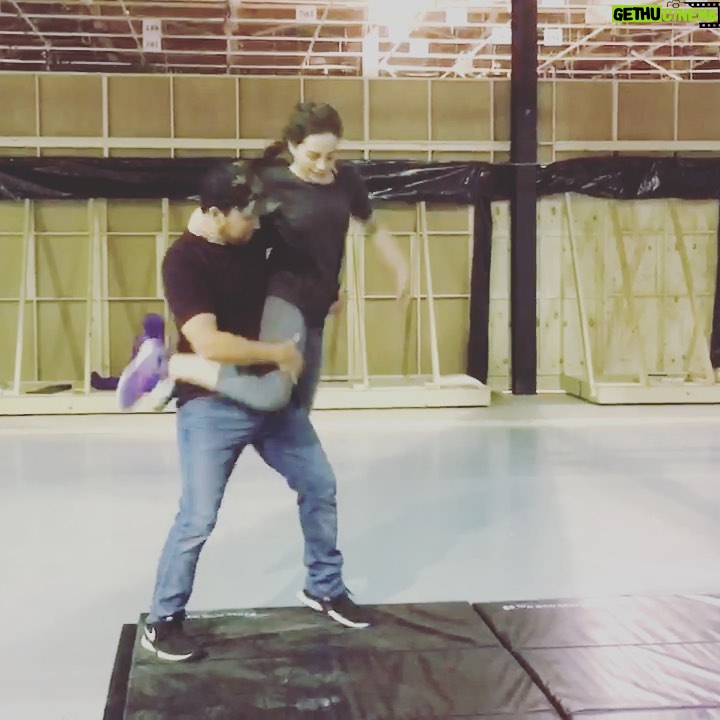Mary Mouser Instagram - This was my first time doing my own stunt! So I thought I’d show you that practice makes perfect! Swipe to check it out!! 2nd clip - The first time @hkstunts pulled me aside to teach me two variations of the stunt, and this is the one that was picked from those two! 3rd clip - After training the stunt a few more times with @noah8bit, we felt ready to tackle the day-of work that was coming up! 4th clip - Me and @xolo_mariduena on the day of shooting this scene! This was what’s called a ‘blocking rehearsal’, so they wanted us to walk through all of the physical steps slowly to get an idea of where was best to set up the cameras. It was also mine and Xolo’s first time trying the stunt out together! 1st clip - The final product after lots of training, it was so much fun! I loved this whole day, goofing off and filming all day with @xolo_mariduena was a blast! (And can you tell in the last clip that we were hilariously nervous to kiss for the first time? 😂) What was your favorite moment from this Golf N Stuff date sequence? #SenseiSam