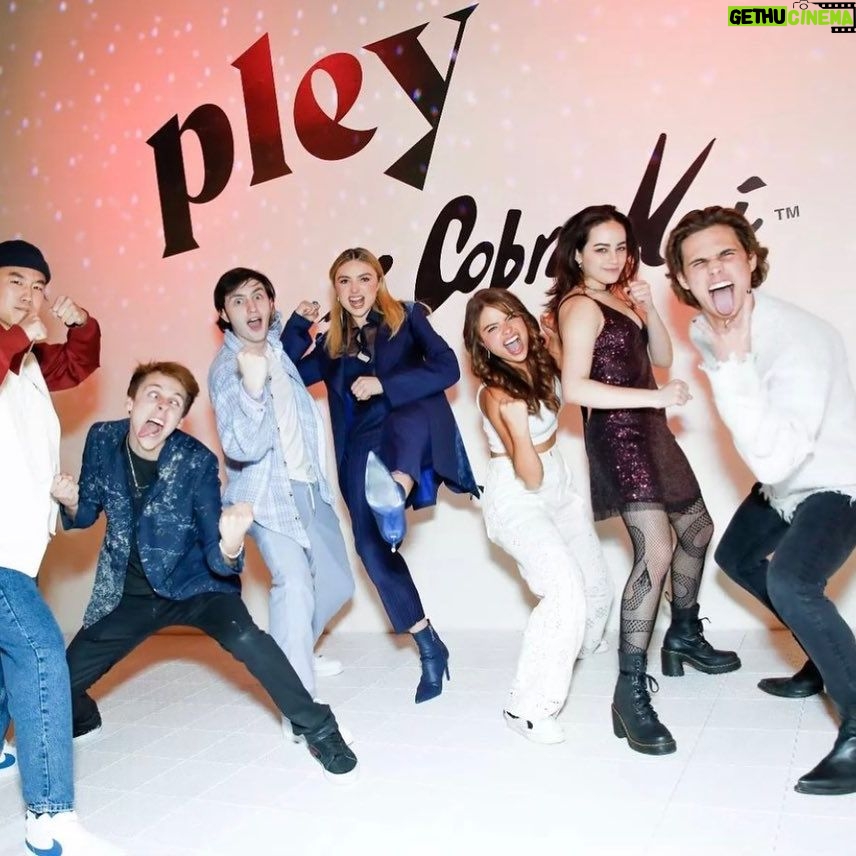 Mary Mouser Instagram - so proud of my faux-arch-nemesis/true-lovely-friend @peytonlist. The Cobra Kai x @pleybeauty event was a blast and many magical new memories were made π & truly I adore an excuse to see so many of my favorite people at once. my cheeks hurt bc I donβt think I stopped smiling once all night. π€« (all of us accidentally popping the blow-up boxing ring at the end of the night might have been my favorite part tho ππ)
