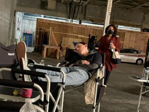 Mary Mouser Instagram - season 5 bts post simply has to be dedicated to my favorite karate moments. well, some of them anyway. here’s some in between moments, some making-of moments, and best of all - some jam sessions/dance party/training-our-butts-off moments with my CK fam. 

as you can see, we all work very hard. esp Jacob. 

anyway - tell me your fave fight moments from season 5??