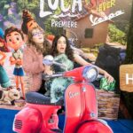 Mary Mouser Instagram - This night was the BEST. Luca is a new fave Disney movie of mine because: 1) The film was adorable and I connected in so many ways and also I cried (of course, it’s the magic of Pixar). 2) Everything was my favorite color (Blue). 3) They gave me delicious gelato at the end that stained my tongue blue (white chocolate and vanilla oat milk like, come ON!) 💙💚💙 Oh, also, @ashleymousermusic, remember that time we almost crashed a Vespa? 😎 (side note - I’m cracking up that it was caught on camera that I wore my Doc Martens most of the evening bc I am terrible at walking in heels and my Docs are my babies 😅) Stylist: @itsamandalim Dress: @notjustalabel Clutch: @tylerellisofficial Heels: @stuartweitzman