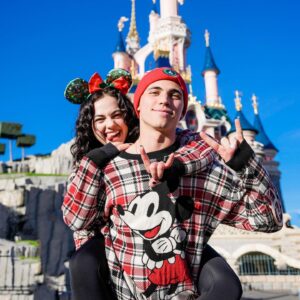 Mary Mouser Instagram - new castle, same adoration for all things magical ✨ 

thank you to @disneylandparis for welcoming us to enjoy a very #DisneyXmas 💖 and for introducing us to our new twinning-buddies, Chip & Dale! 🙃