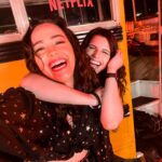 Mary Mouser Instagram - 1978, you say? ✌️✌️✌️ had so much fun last night! thanks @netflix for a night of checking over my shoulder for an axe-wielding slasher 😜 #fearstreet & thanks to my bestie @gabrielletomm for always keeping me on my toes and ready to throw down 😈 …and for letting me borrow her @royal.coven shirt from the ACOTAR collection when I missed the drop 🥺