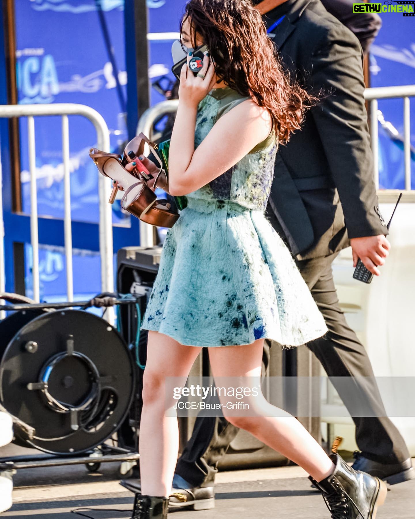 Mary Mouser Instagram - This night was the BEST. Luca is a new fave Disney movie of mine because: 1) The film was adorable and I connected in so many ways and also I cried (of course, itβs the magic of Pixar). 2) Everything was my favorite color (Blue). 3) They gave me delicious gelato at the end that stained my tongue blue (white chocolate and vanilla oat milk like, come ON!) πππ Oh, also, @ashleymousermusic, remember that time we almost crashed a Vespa? π (side note - Iβm cracking up that it was caught on camera that I wore my Doc Martens most of the evening bc I am terrible at walking in heels and my Docs are my babies π
) Stylist: @itsamandalim Dress: @notjustalabel Clutch: @tylerellisofficial Heels: @stuartweitzman