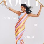 Masaba Gupta Instagram - @SimoneAshley wears House of Masaba’s Kinda Kooture ‘Tutti Fruti Candy Striped One-Shoulder Dress’ for the cover of @vogueindia’s May-June 2024 issue. The New Collection drops May 27th,2024. #MumbaiToMykonos #HouseOfMasaba #SimoneAshley #vogueindia