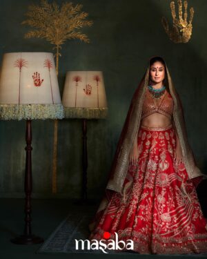 Masaba Gupta Instagram - A classic in red, the 'Baug-E-Bahaar Lehenga' is paired with a 'Son Chidiya' tissue dupatta. 

This look is designed for the woman who dreams of a wedding rooted in tradition and of course, loves red. The 'Son Chidiya' motif, a bird in flight, is hand-embroidered on the dupatta, symbolizing growth and freedom, making this a true 'sapno ka lehenga'.

#TheMasabaBride #HouseofMasaba