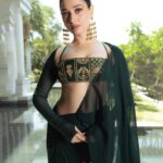 Masaba Gupta Instagram - @tamannaahspeaks is a vision in a custom @houseofmasaba pre-draped Sari • In Chennai today 🍀