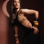 Masaba Gupta Instagram - @vogueindia Forces Of Fashion • thank you for the accolade. Let me introduce to you the ‘IDGAF’ dress paired with the‘biscuit bra and whip..it’s giving … I give up on the bikini bod and I love my cake so the curves will stay and the Bikini can find its way. The New @houseofmasaba coming soon! • Photography: @mourya Styling: @dollaypop Asst: @maanyasaigal @ahmedreeeba @not_varsha_ Hair : @hrishidoeshair Make-Up : @teasemakeup Wearing: Custom @houseofmasaba Earrings: @renuoberoiluxuryjewellery Bangles: @kismet.e.kheer @niencreations Shoes: @louboutinworld
