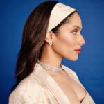Masaba Gupta Instagram - Heatwave Biscuit Barbie for the launch of Lovechild at Shoppers Stop ! 🤎🤷🏽‍♀️ • In custom @houseofmasaba • Earrings: @anmoljewellers Necklace: @belissmajewels Rings: @belissmajewels Shoes: @aands_official @ascend.rohank | Photography: @mourya Makeup: @eshwarlog Makeup assistant: @iksha.iyer Styled by: @dollaypop Asst: @maanyasaigal @veebhu_tea @theotherside2323 Hair: @krishnakami
