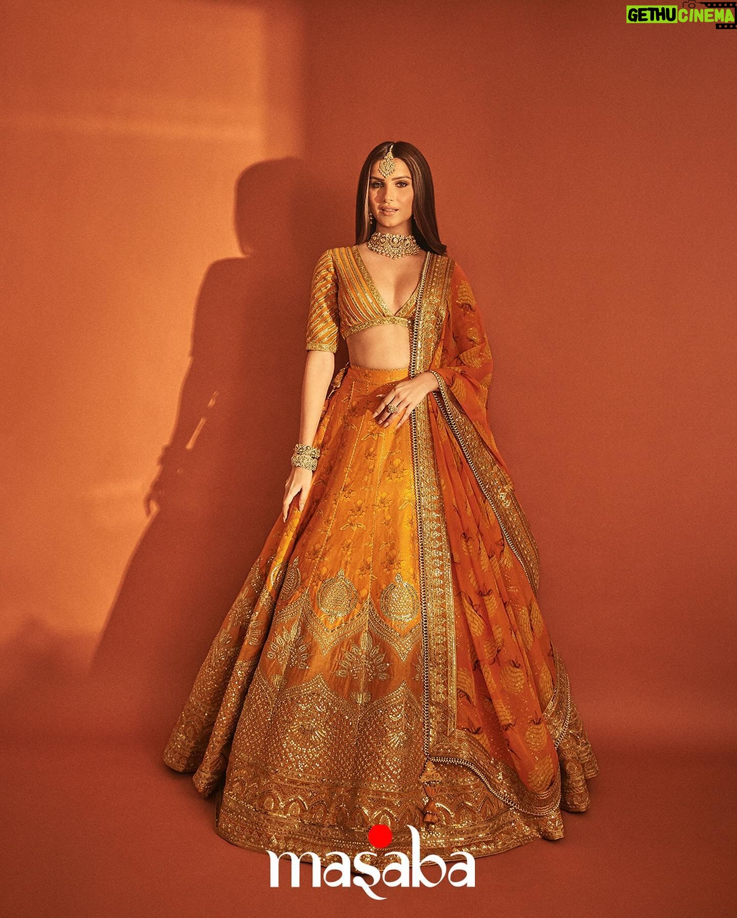 Masaba Gupta Instagram - @tarasutaria in @houseofmasaba • Step into the world of delicious oranges. 🍊