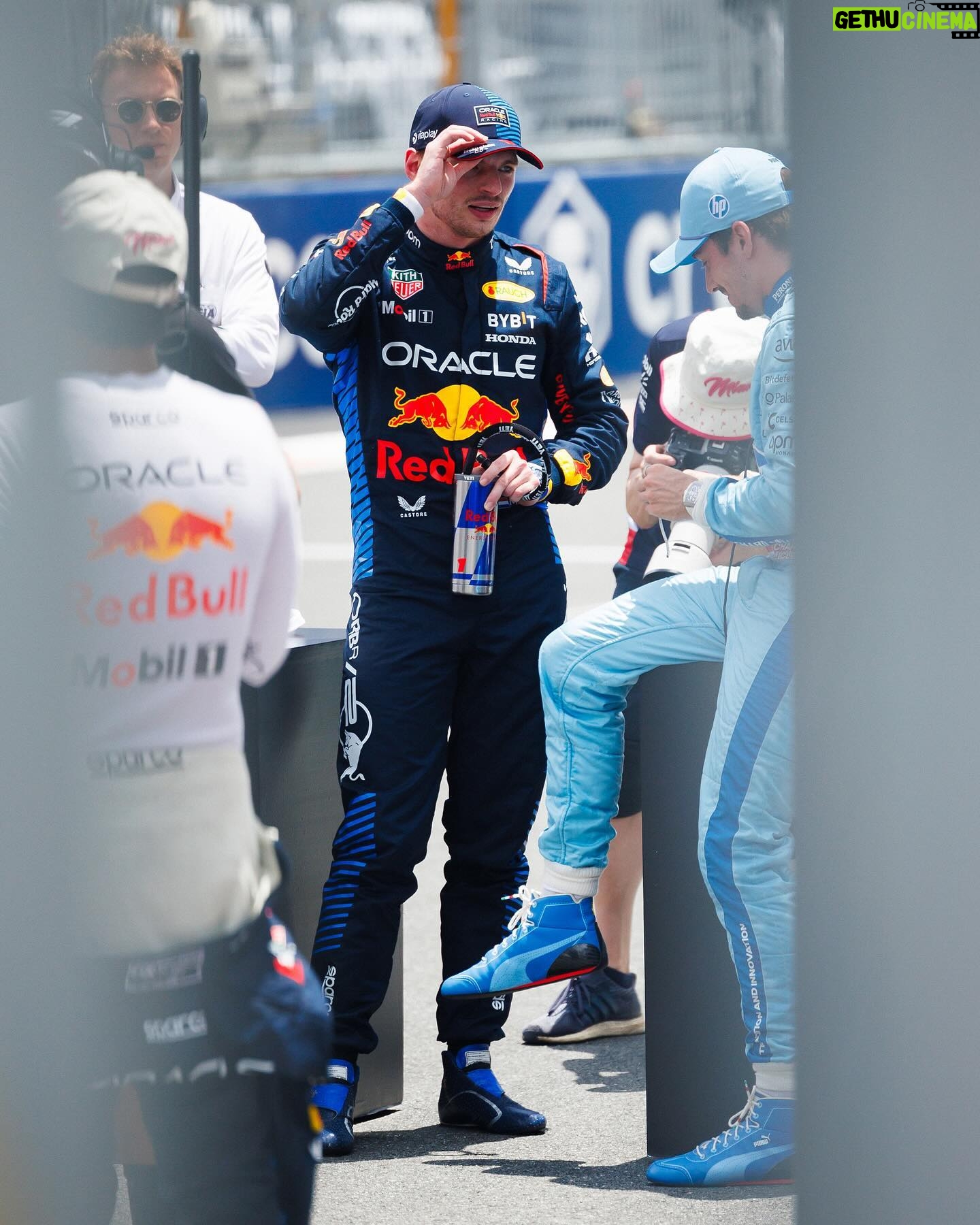 Max Verstappen Instagram - Very happy that we extracted the most out of today with a sprint race win and pole for Sunday’s race 👊 @redbullracing. Thanks to all the fans here in Miami 🌴