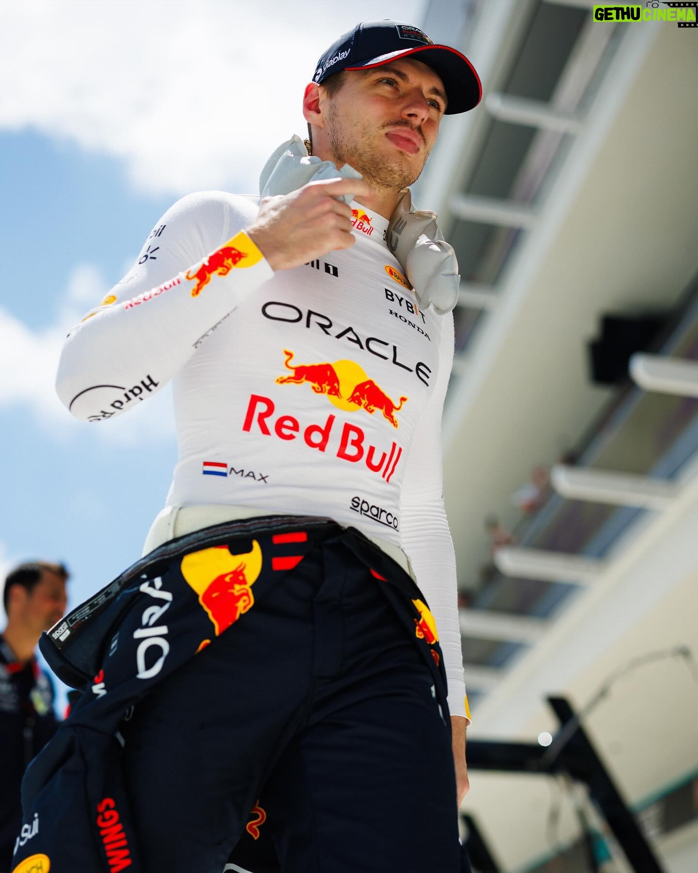 Max Verstappen Instagram - Very happy that we extracted the most out of today with a sprint race win and pole for Sunday’s race 👊 @redbullracing. Thanks to all the fans here in Miami 🌴