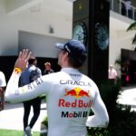 Max Verstappen Instagram - Happy to be on sprint pole 🙌 Difficult to get the tyres to work in the last session, but we’ll take the result 😎