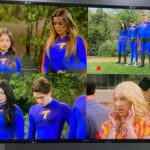 Maya Le Clark Instagram - It’s been ONE WEEK since the premiere of #thethundermansreturn - have you watched?!?! ⚡️💙⚡️ Also: 1) trying on super suit for the first time since 2017 2) seeing my baby wrangler from the original series. Hi Lauren! (Love u too Melissa)! 3) table read! 4) filming in the new super suit for the first time! 5) do you know what scene this is? 6) one of many rides to and from set with my favorite people 7) hanging out on the mountain with awesome director Trevor Kirschner 8) about to do THE stunt (have to watch to know 😉) 9) another one of the amazing sets 10) the 🌲 force 🤣