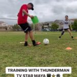 Maya Le Clark Instagram - Working on passing/scanning/endurance with @thundermanstv star @mayaleclark