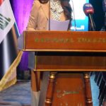 Mays Anber Instagram - تقديم حفل جائزة الحلم الذهبي الموسم الثاني.. لموسسة البيت العراقي والاستاذ هشام الذهبي على خشبة المسرح الوطني @husham.althahabi @golden_dream_iq بدعم من البنك المركزي العراقي ومبادرة تمكين لرابطة المصارف الخاصه العراقية @iraqiprivatebanksleague موسيقى الفيديو من ابداع الموسيقار الاستاذ فرات قدوري @furat_qaddouri Credit @hashim_jasim