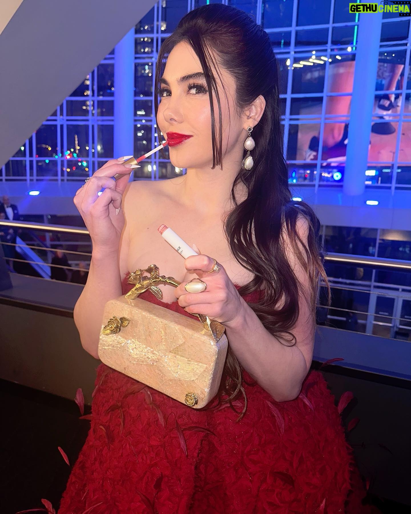 McKayla Maroney Instagram - Had fun at Grammys tonight! Actually that’s a lie — Sam’s Smiths performance was definitely demonic and I had to rebuke it in Jesus name 😂 Tbh, events like these stress me out, but I had to be here under contract 🤷♀️🤷♀️✨ Good news is that God is good, and he is always good. We are called to be lights among darkness! “You are the light of the world. A town built on a hill cannot be hidden. Neither do people light a lamp and put it under a bowl. Instead they put it on its stand, and it gives light to everyone in the house. In the same way, let your light shine before others, that they may see your good deeds and glorify your Father in heaven. Mathew 14-16 Lip gloss by @miage_skincare was in every Grammy gift bag 💄✨ Dress by @sophiecouture Shoes by @jessicarich Handbag: @emmkuony Rings: @haverhillcollection Hair and make up by @blondiie_steph Styling by @toshastyledit