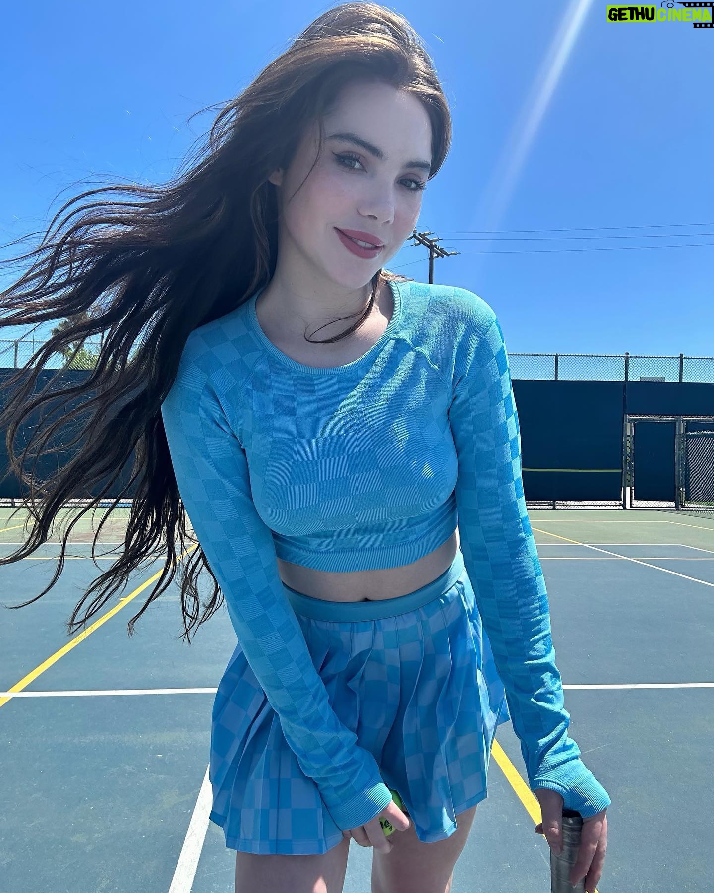 McKayla Maroney - 71.1K Likes - Hope everyone’s been enjoying their summer💙Wimbledon has been so fun to watch! but after playing some tennis today, I’m sad to tell you, the only thing I know how to serve well is an outfit 😩 Gymnastics deeply engrained in me that bent arms are evil, and it’s gona take some serious work to retrain that. 😂 The last slide was me, but much worse