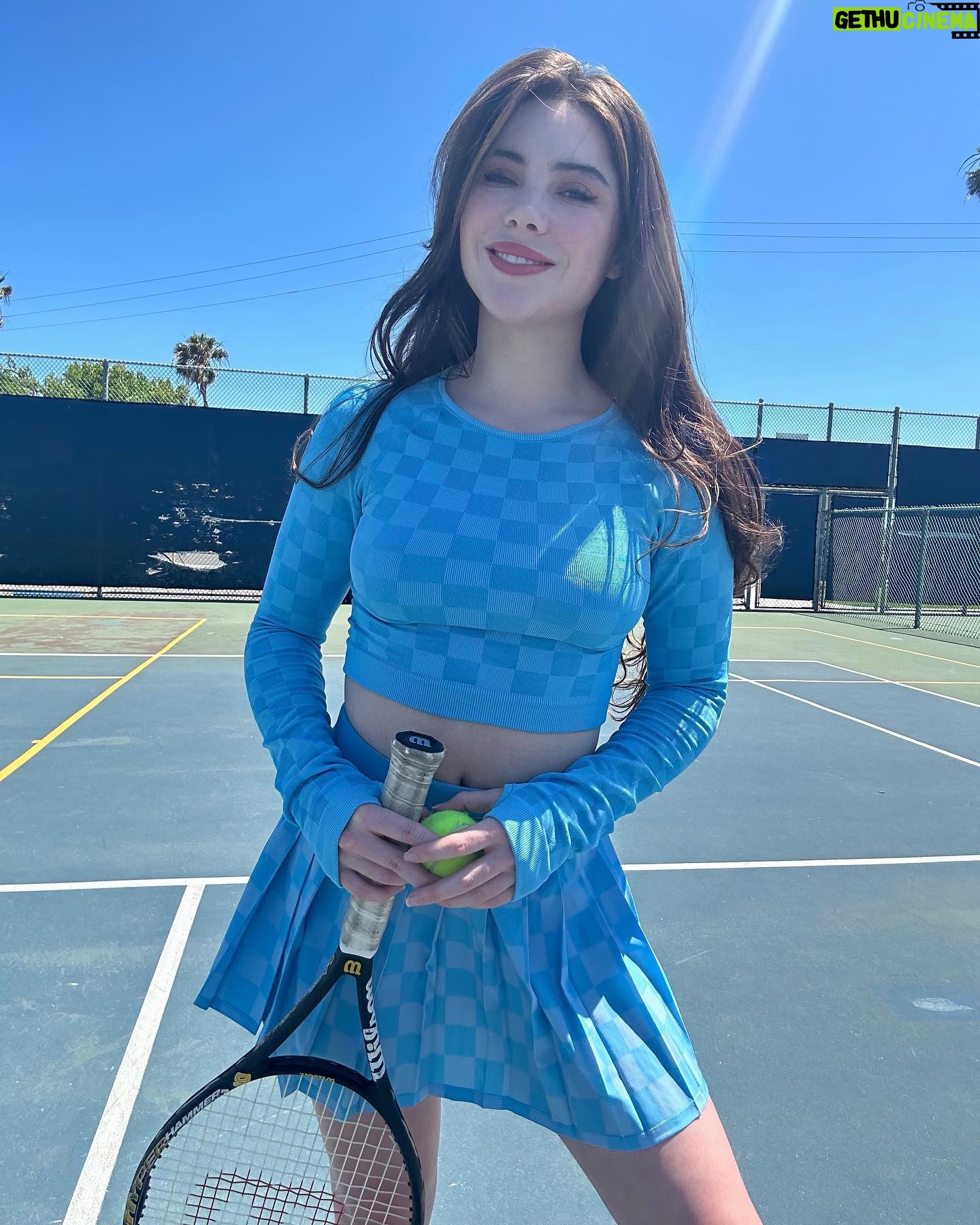 McKayla Maroney - 71.1K Likes - Hope everyone’s been enjoying their summer💙Wimbledon has been so fun to watch! but after playing some tennis today, I’m sad to tell you, the only thing I know how to serve well is an outfit 😩 Gymnastics deeply engrained in me that bent arms are evil, and it’s gona take some serious work to retrain that. 😂 The last slide was me, but much worse