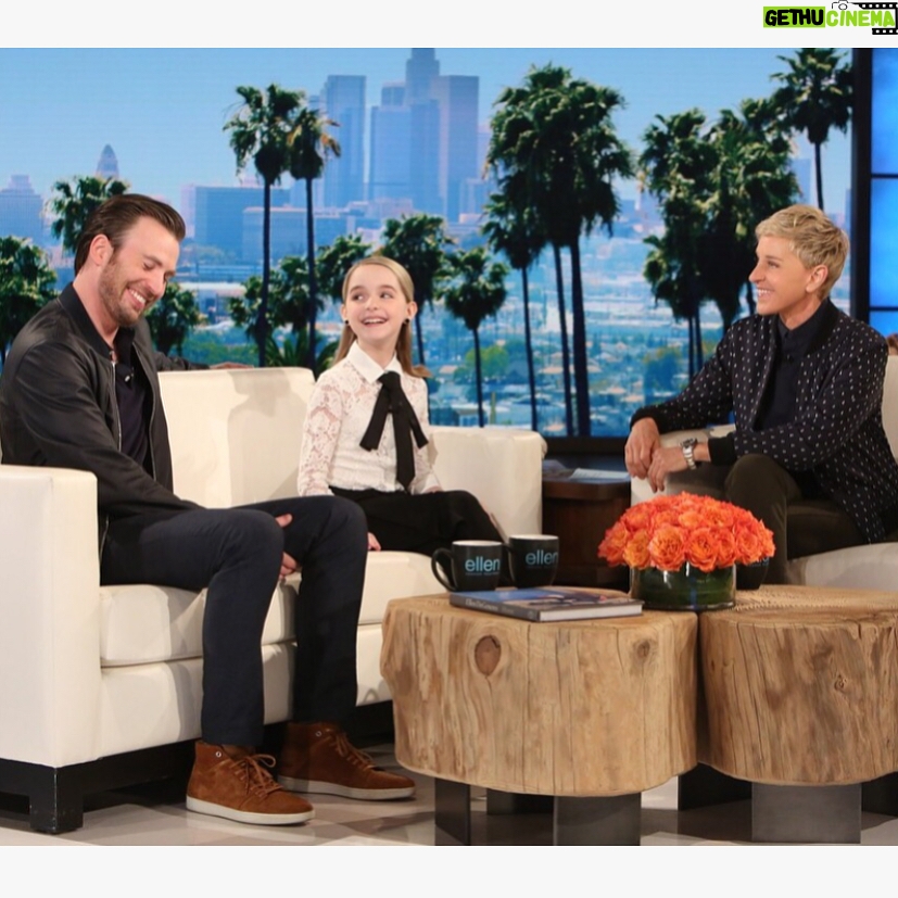 Mckenna Grace Instagram - Today on @theellenshow Mckenna convinces Chris to tap dance ❤️You're welcome😉😹#GiftedMovie