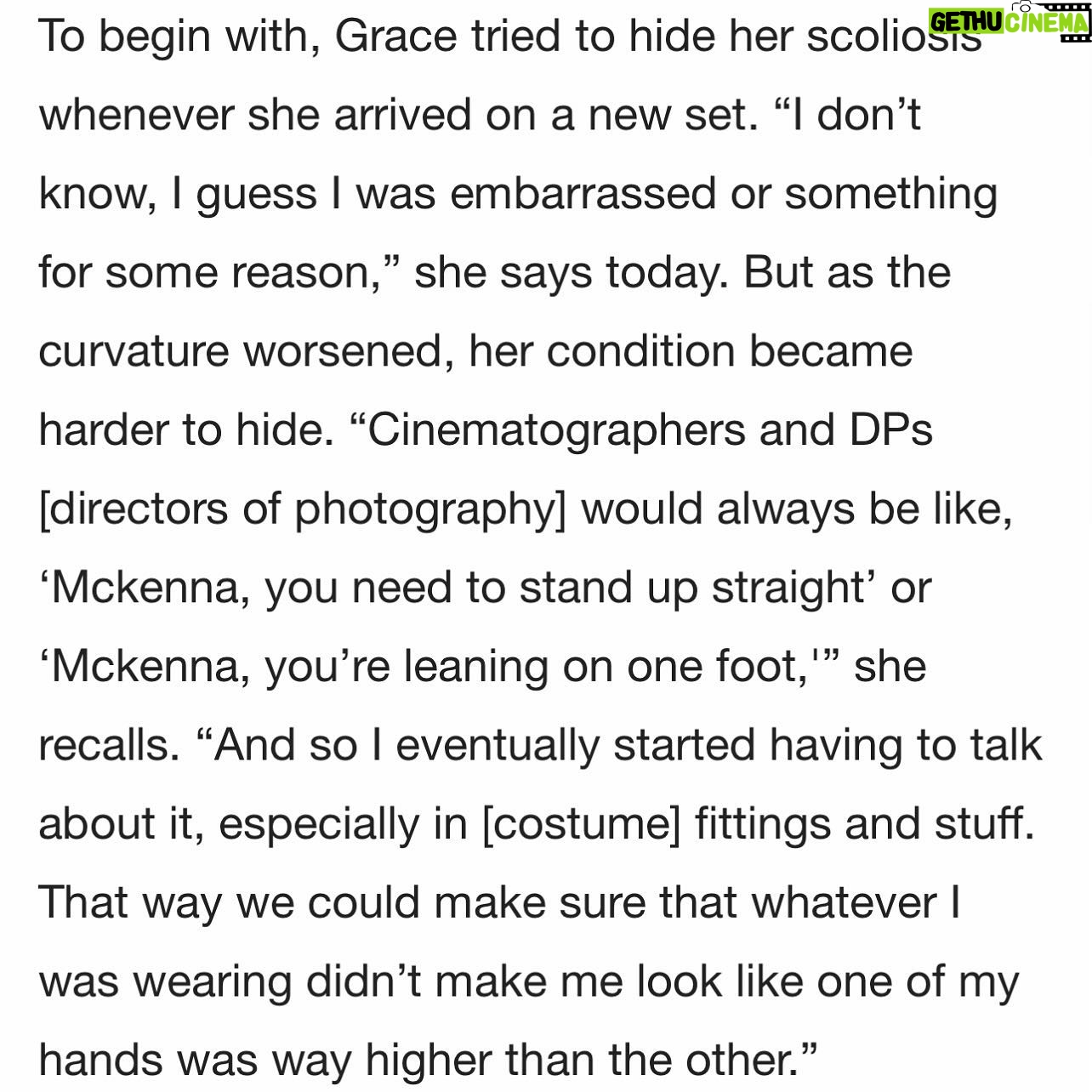 Mckenna Grace Instagram - Thank you @nmemagazine ❤️ I feel like my account is going to become a scoliosis awareness/Dr Skaggs fan account for a bit. I just couldn’t have imagined a month ago feeling like I do now-happy. The last slide is my nurses helping me walk again. We made a goal to make it to this bridge outside of the ICU- the video is us doing that and looking out the window was A Friend of the Family billboard right outside, which was really cool!