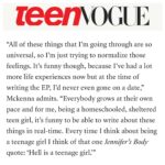 Mckenna Grace Instagram - 💗Thank you @teenvogue for the amazing article about Bittersweet 16💗