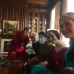 Mckenna Grace Instagram - BTS season 5 #HandmaidsTale ❤️ I can’t say enough how much I love this cast and crew and being on this show. From my first day on season 4, everyone made me feel welcomed, supported and cared for. @elisabethmossofficial leads by example and has created a safe place to tell this story. Even though it’s a heavy show, the vibe on set is light and fun. Also, sorry @maxminghella now you know that Gizmo ate your sandwich while you were filming