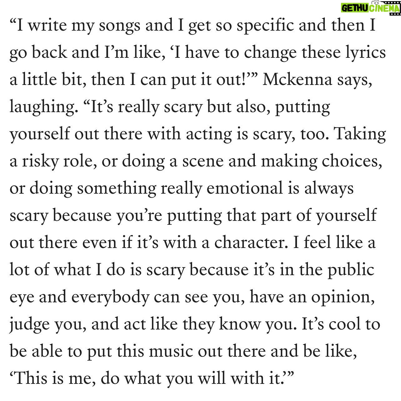 Mckenna Grace Instagram - ๐Thank you @teenvogue for the amazing article about Bittersweet 16๐
