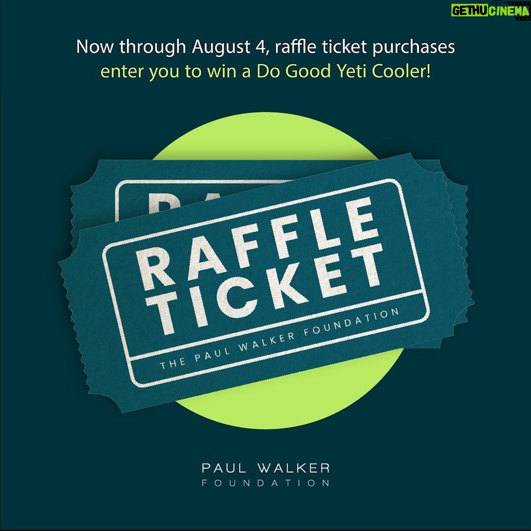 Meadow Walker Thornton-Allan Instagram - RAFFLE ANNOUNCEMENT!π For a limited time only, purchasing a raffle ticket will automatically enter you to win a PWF Yeti Cooler! Your purchase supports our mission of doing good, empowering tomorrow's leaders to change the world. Three lucky winners will receive a Do Good Yeti Cooler for their next summer adventure. Winners will be notified by email after August 4, 2022! Link in my bio to donate and for official rules!