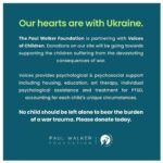 Meadow Walker Thornton-Allan Instagram - Our hearts are with Ukraine. 💙💛 The Paul Walker Foundation is partnering with @voices_of_children. Donations on our site will be going towards supporting the children suffering from the devastating consequences of war. Voices provides psychological & psychosocial support including housing, education, art therapy, individual psychological assistance and treatment for PTSD, accounting for each child's unique circumstances. No child should be left alone to bear the burden of a war trauma. Please donate today. 💗💕💙💛 Link is in my bio