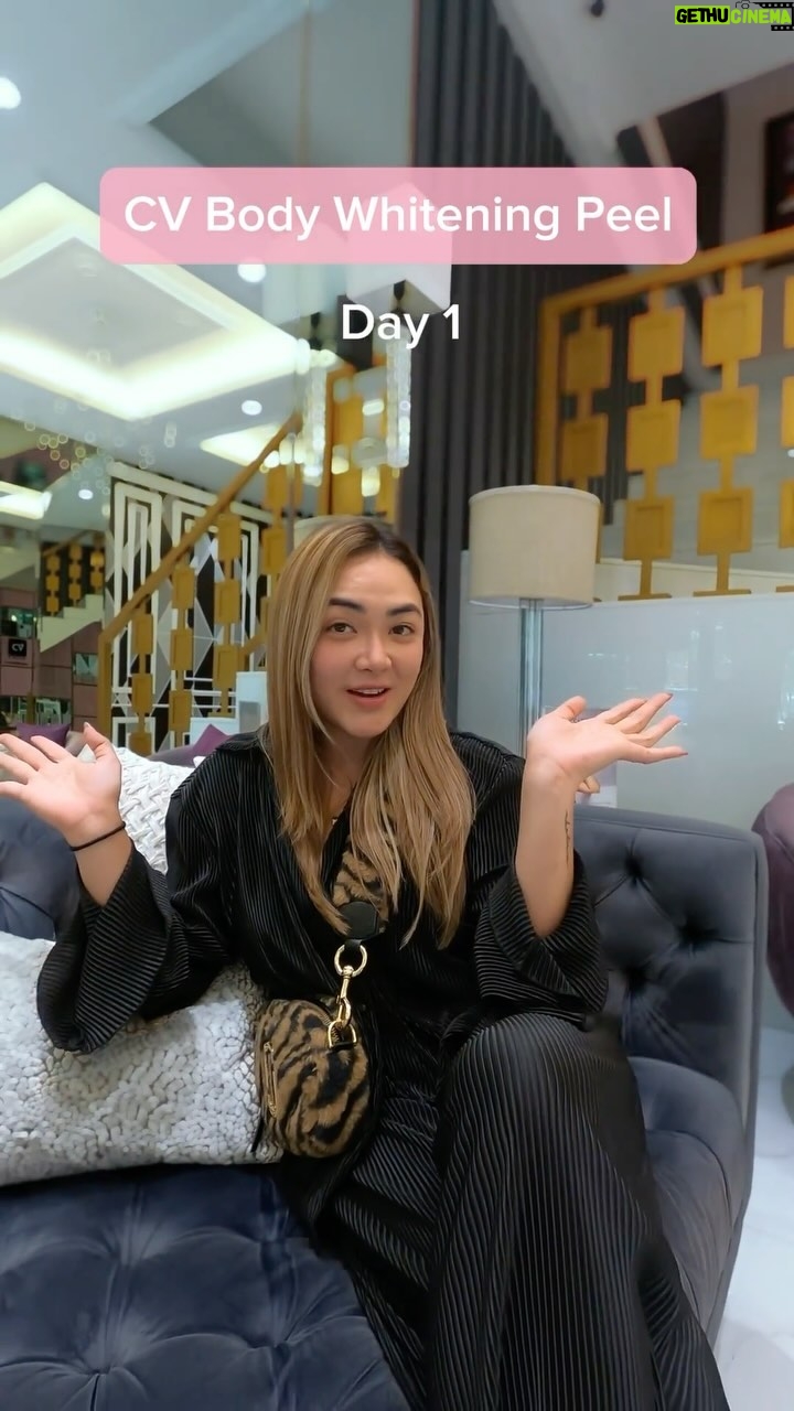 Meg Imperial Instagram - Trying for the first time the CV Whitening Body Peel. 🥰