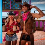 Megan Barton Hanson Instagram - This challenge was NOT a joke! I never realised how competitive I was until love island! 😂 we were coupled up for like a day and we are swapping spit like it’s normal?! @stephblacklos I wouldn’t have done it with anyone else! We put in a solid effort, should have won 🥲