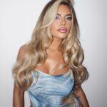 Megan Barton Hanson Instagram - Frosty Y2K metallics ❄️💘 @meganbartonhanson_ • Hair @ashleycockrellhair Makeup @juliaedwardsmakeup Behind the scenes with @stevetakespictures