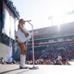 Megan Moroney Instagram - so ready for another weekend of the #sungoesdowntour with @kennychesney !!! can’t believe we get to do this all summer 😆🌴💘🫶🏼😎