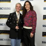 Megan Rapinoe Instagram - Congratulations to Paul G. Allen Humanitarian Award Winner, @mrapinoe! 👏🏆 📍 💫 89th Annual Seattle Sports Star of the Year Awards, @seattlesportscommission #seattle #seattlesports