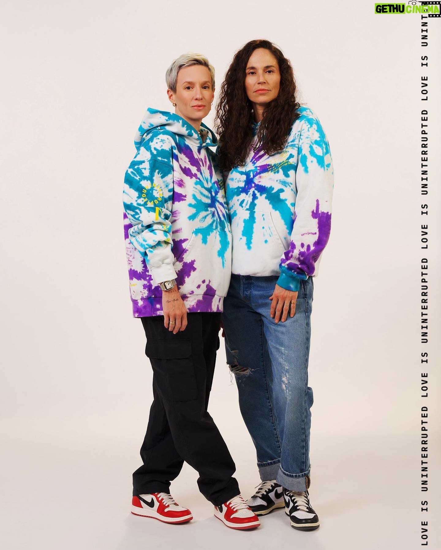 Megan Rapinoe Instagram - Utah is home to this weekend’s All-Star Game—but also the home to a bill that prevents young trans athletes from playing the games they love. We proudly stand with our trans family and support ALL athletes. 🏳️⚧️ The LOVE IS: Solidarity hoodie, made with @mrapinoe & @sbird10, drops this Friday at 9 am PT on our online shop & IG Store. #LoveIsUNINTERRUPTED #DontPlayScared