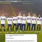 Megan Rapinoe Instagram - Just a few times @uswnt players have made spaces safer, more inclusive, more whole, entirely better, and brought out the best in people. That is the legacy of this team, past, present, and future ❤️