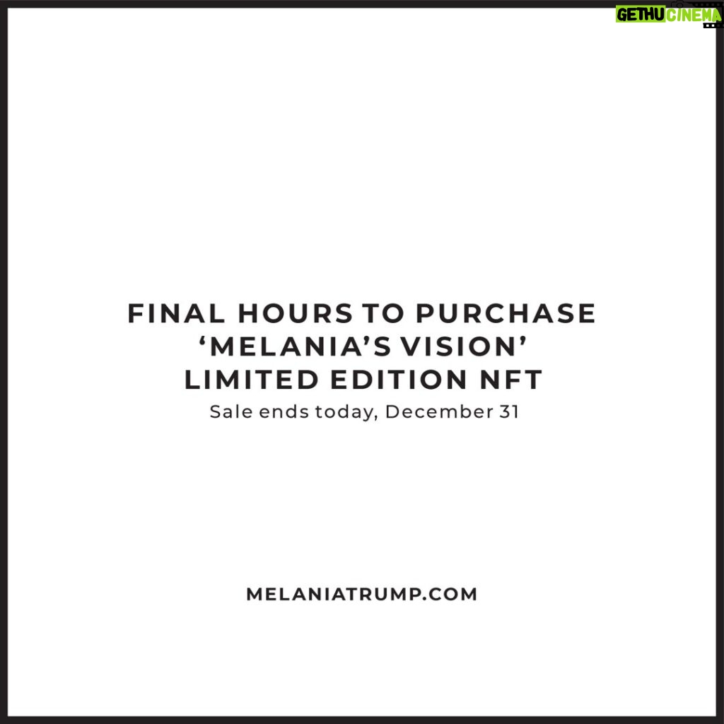 Melania Trump Instagram - MelaniaNFT @ MelaniaTrump.com
