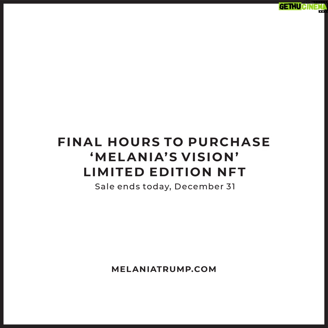 Melania Trump Instagram - MelaniaNFT @ MelaniaTrump.com
