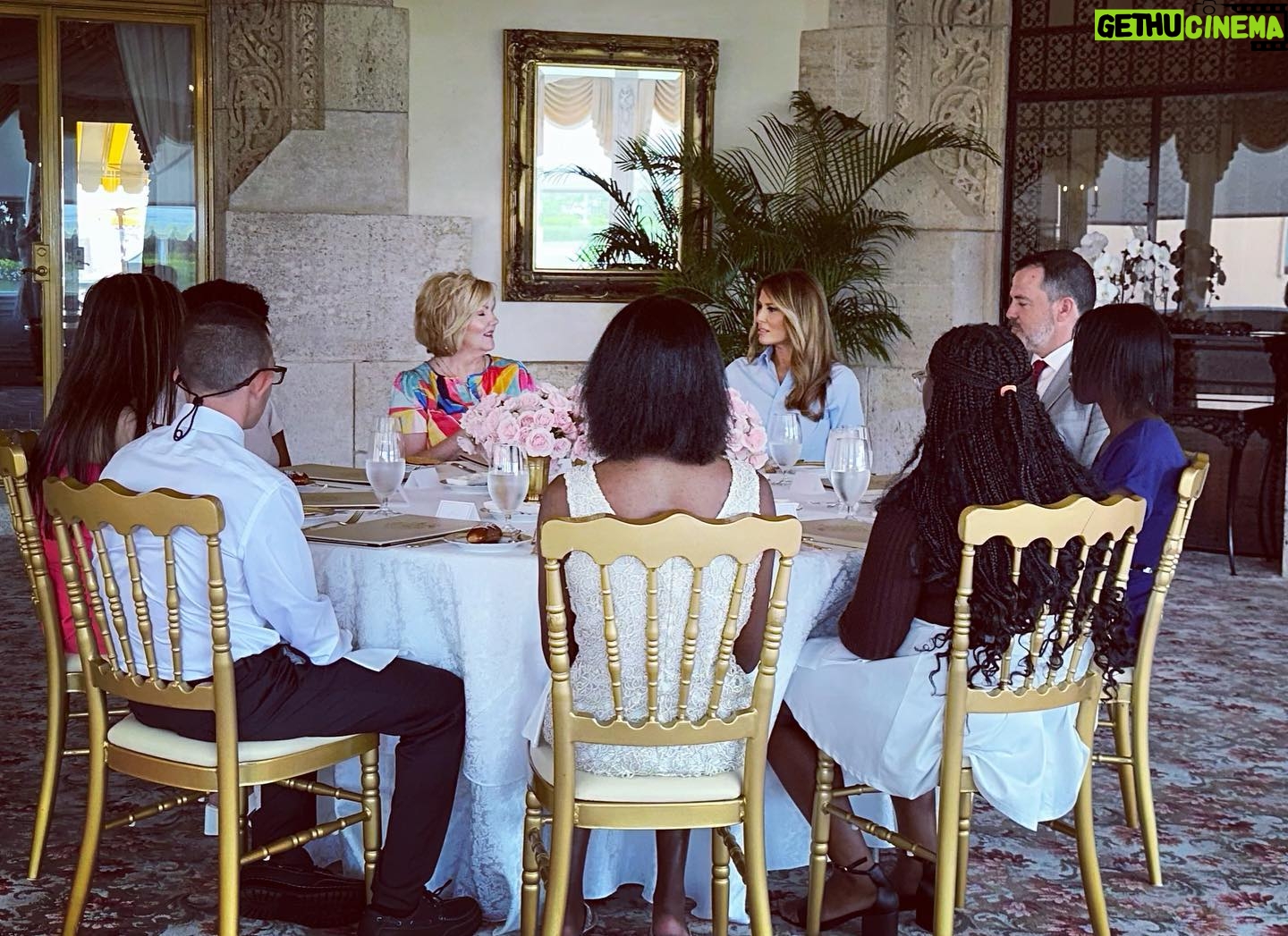 Melania Trump - 41.6K Likes - I enjoyed the open and sincere discussion I had this past weekend, over lunch, with a group of teens from the foster care community. We covered a wide range of topics, including their personal experiences, struggles, and hopes for the future. I am confident that they will persevere and realize their dreams. #BeBest #FosteringTheFuture