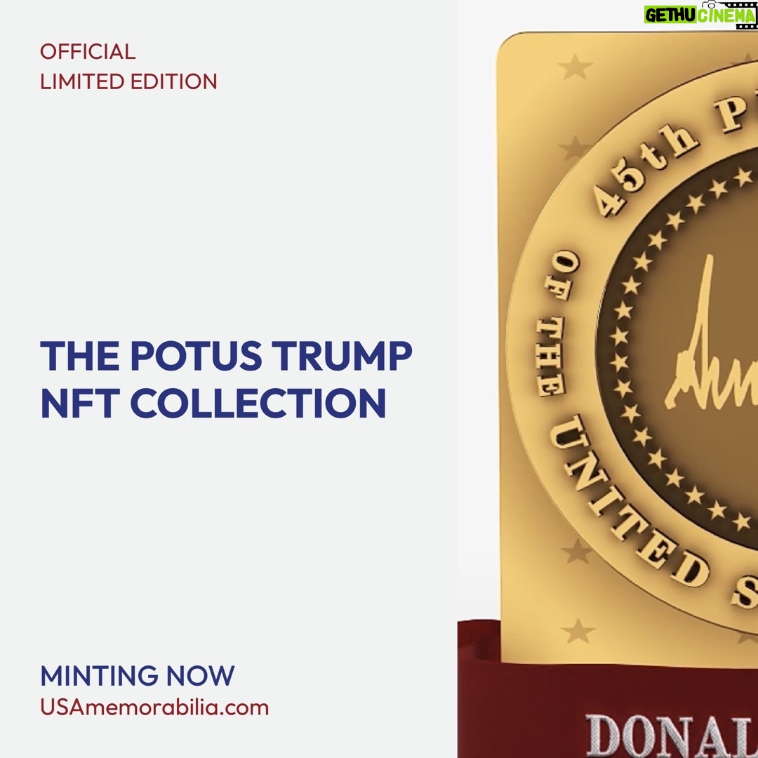 Melania Trump Instagram - It was an honor to creative direct #POTUSTRUMP #NFT limited edition collection, which features iconic moments from President Trump's Administration. https://usamemorabilia.com/potus-trump-nft-collection