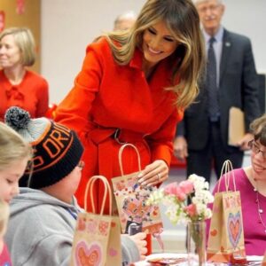 Melania Trump Instagram - On this #ValentinesDay, I think of the brave & inspirational children at @TheChildrensInn @NIH where I visited the past few years. Sending them love & strength, today & everyday. #HappyValentinesDay