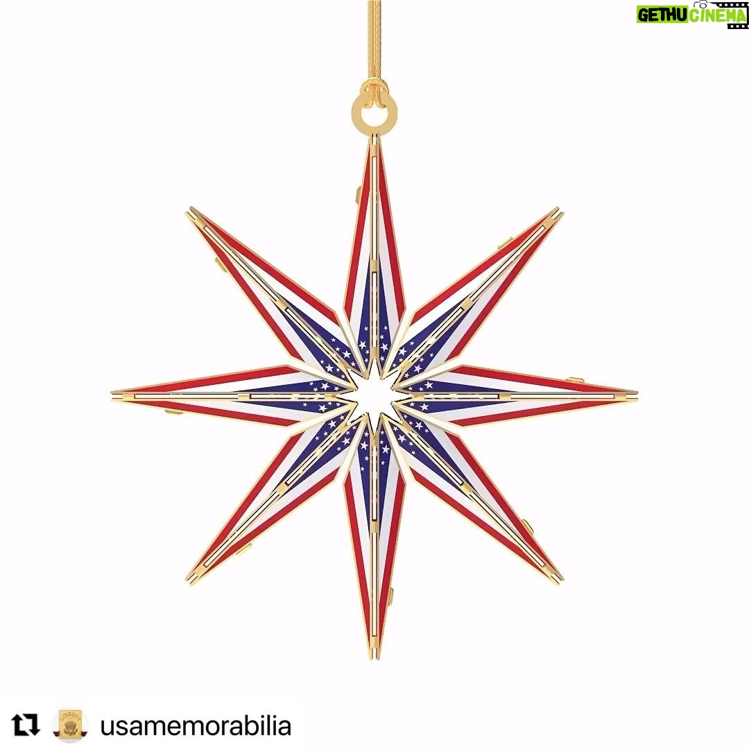 Melania Trump Instagram - #Repost @usamemorabilia with @use.repost ・・・ During this Christmas season, we send warm wishes, peace and goodwill to you, your loved ones, and your family. A Red, White and Blue Christmas collection of ornaments was proudly designed by our former First Lady Melania Trump. Available at https://usamemorabilia.com