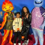 Melanie Fiona Instagram - This was such a special night 💜. I got to take Cam to the #Elemental movie premiere in LA… just the two of us 🥹. Now that there’s a baby in the house again, I feel like he’s growing up even faster. These moments help slow the time down a bit. I’m ever grateful to be fully present with my children, doing things we both love. We had a blast! 🎉🫶🏾 @disney @pixar Thank you for the invite! 💜