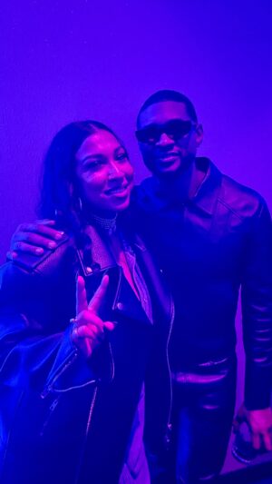 Melanie Fiona Instagram - My love @jaredcotter swept your girl away on a surprise overnight trip to see @usher in #LasVegas 🎰🕺🏽. Y’all if you haven’t seen the show… RUN!!!!…don’t walk. He’s truly one of the best to ever do it… Still exhibiting elite talent, humility, and joy. Truly inspiring. We had a blast. 💥