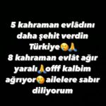 Melek Baykal Instagram – TÜRKİYEM ŞEHİTLERİN VAR🙏😢

Duyarlı olan herkese bir çivt sözüm var…acı büyük  kalbimiz sızlıyor…
Lütfen ama lütfen paylaşımlarınıza dikkat edin …
Lay lay lom zamanı değil..
Şehitlerimize saygı boynumuzun borcudur..

#şehidimizvar 
#lanetolsunteröre