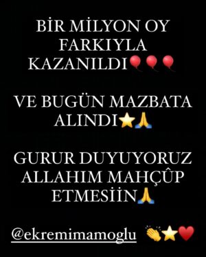 Melek Baykal Instagram - Büyük gurur♥️🙏🧿

@ekremimamoglu 👏⭐️🧿
#ibb