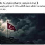 Melek Baykal Instagram – Başımız Sağolsun 🙏 

Allah çocuklarımızı korusun 🇹🇷 

#Şehit