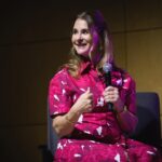 Melinda Gates Instagram - One of the many highlights from my trip to South Africa was speaking with @therealnozi at the Desmond Tutu International Peace Lecture, organized by the Desmond & Leah Tutu Legacy Foundation.   We talked about the importance of valuing women’s and girls’ contributions to society and ensuring they have the freedom to step into their power—principles that Nomalizo Leah Tutu and the late Archbishop Desmond Tutu have long championed in their own work.  Thank you, @thetutulegacy, for inviting me—and for the remarkable work you’re doing to unite people in their efforts to solve society’s most entrenched problems.