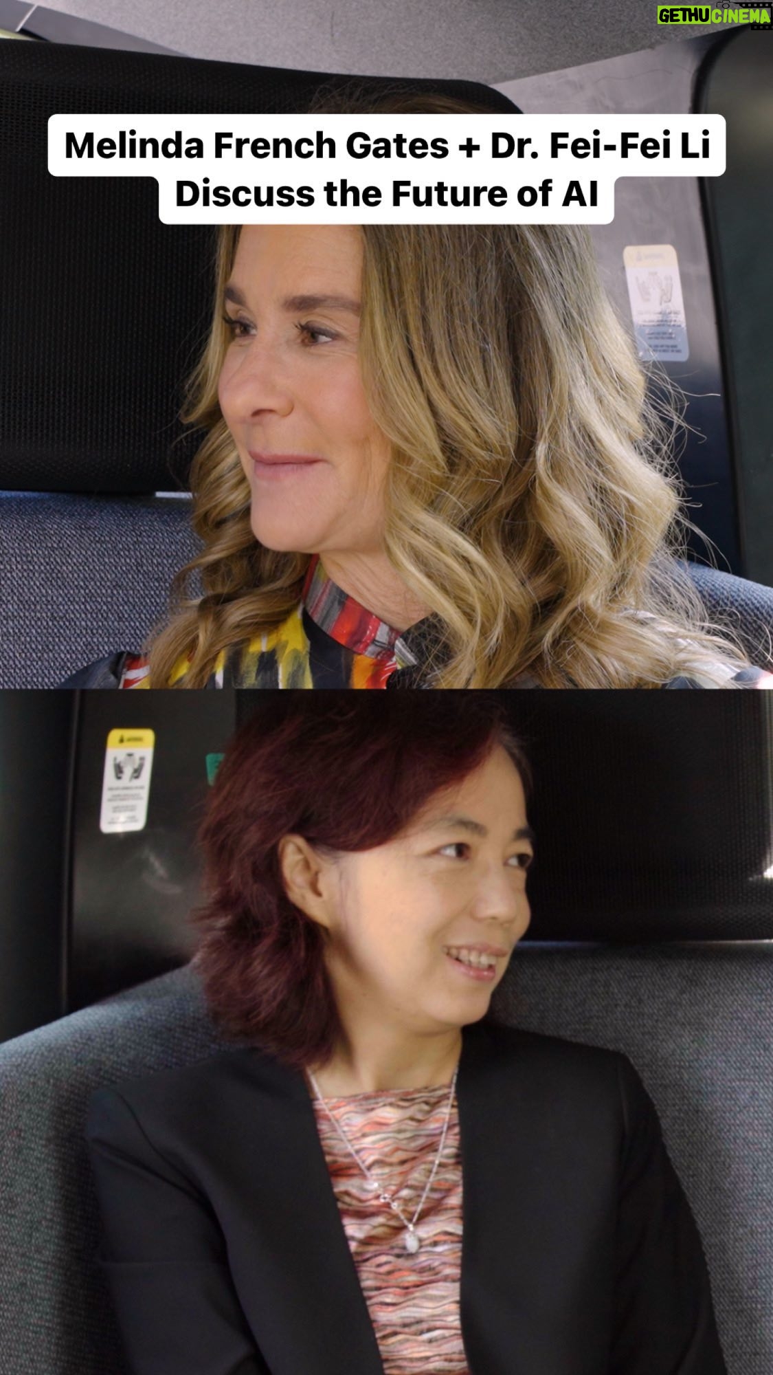Melinda Gates Instagram - “Every time we’ve had major technological advancements in human history, we’ve seen a better quality of life for many. And that’s what I believe AI can do, also.” —Dr. Fei-Fei Li Dr. Fei-Fei Li is a renowned computer scientist who knows as much about AI as anyone on the planet. She helped lay the foundation for modern AI, and her work has contributed to all kinds of innovative technology—like the self-driving car we’re sitting in 😊 Her new book, The Worlds I See, is definitely worth the read.