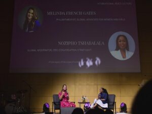 Melinda Gates Instagram - How do we make sure that every girl has the chance to become the woman she wants to be?
 
That question was at the heart of a trip that @michelleobama, Amal Clooney (@clooneyfoundationforjustice), and I took to Malawi and South Africa, where we met some amazing girls and activists who are at the forefront of efforts to end child marriage, combat gender-based violence, and advance gender equality.

I remain in awe of their resilience and determination, and I’ll be thinking about the stories I heard for a long time to come.